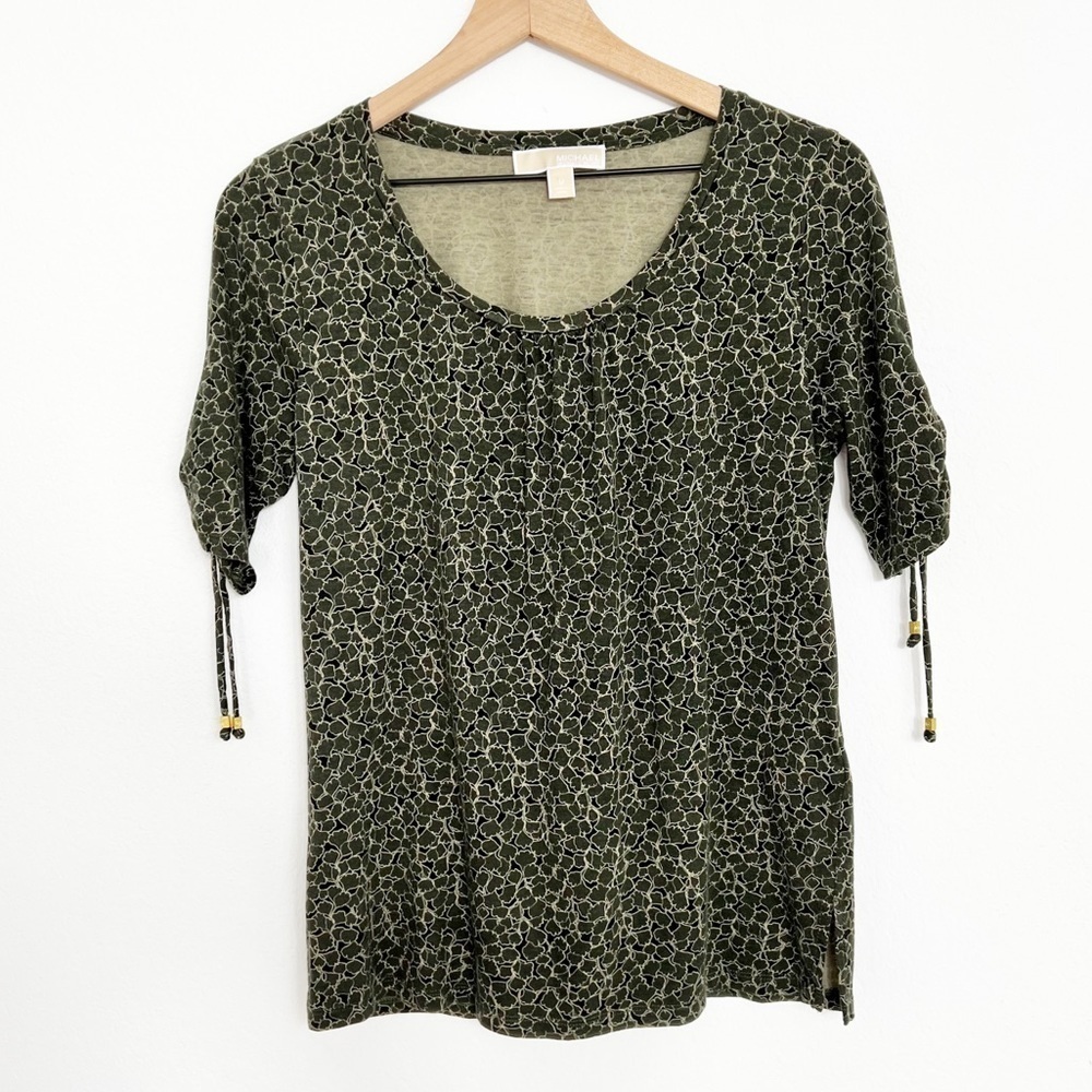 Michael Michael Kors Green Gold Print Women Size Medium